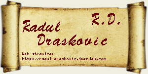 Radul Drašković vizit kartica
